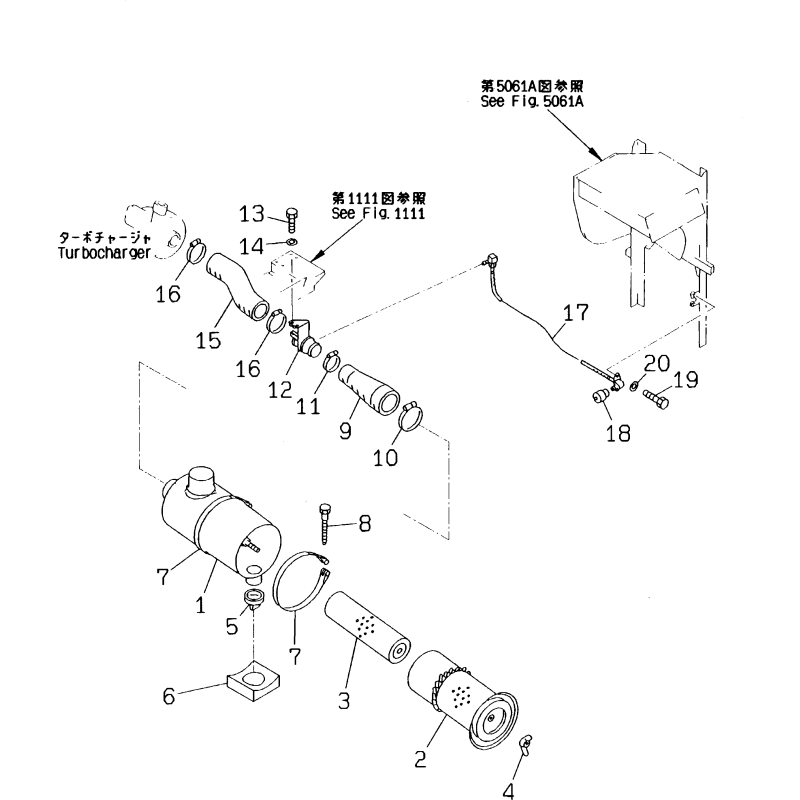 205-01-K1500 КОРПУС ПОВІТРЯНОГО ФІЛЬТРА KOMATSU PC210-240LC