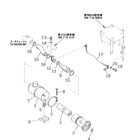 205-01-K1500 КОРПУС ПОВІТРЯНОГО ФІЛЬТРА KOMATSU PC210-240LC