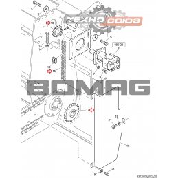 Цепь привода транспортерной ленты Bomag BF600C