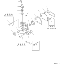 6206-61-1505 water pump engine Komatsu 6D95L