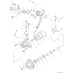 6222-61-1500 water pump engine Komatsu 6D110