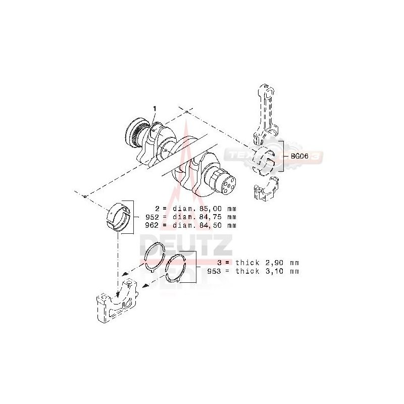 02929934  КОЛЕНВАЛ DEUTZ BF 4M 1012