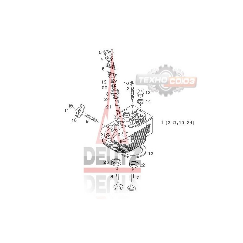 04258234 головка блока цилиндров Deutz BF 6M 1013