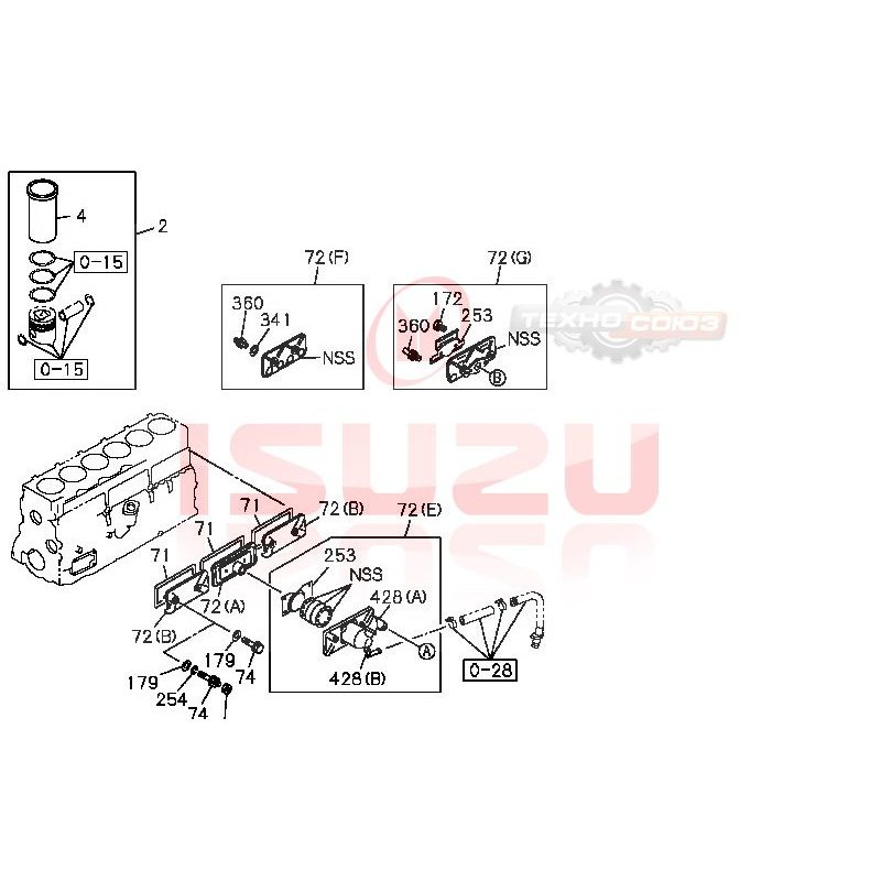 1112612400 гильза цилиндров ISUZU 6BB1.