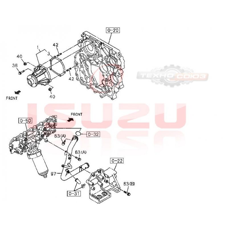 8980476882 помпа водяная ISUZU 4JJ1.