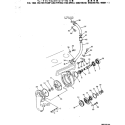 6124-61-1004 помпа, водяний насос охолодження двигуна  Komatsu S6D155