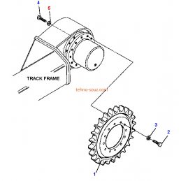 Бортовий редуктор KOMATSU PC75