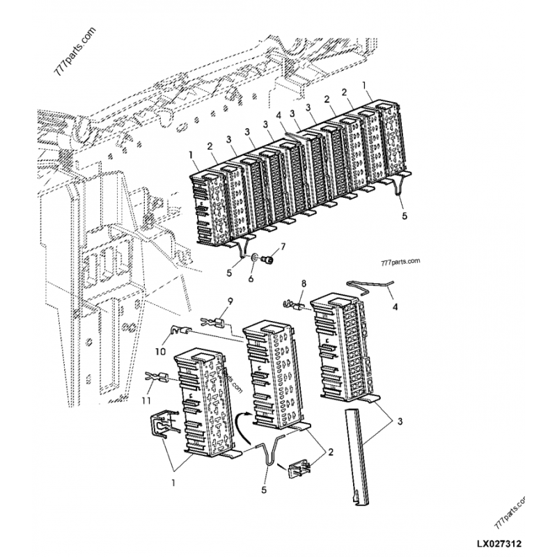 57M8054 електричний роз'єм  57M8054 John Deere