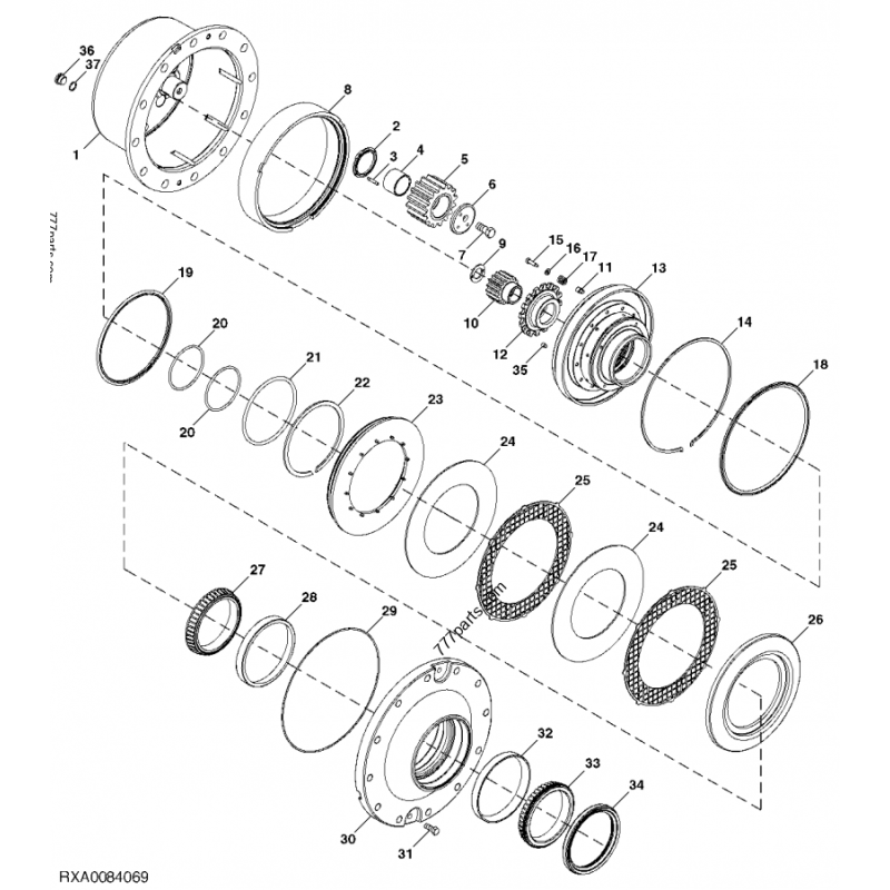 пружина стиснення, повернення R187538 John Deere