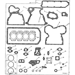 RE525071 комплект прокладок John Deere