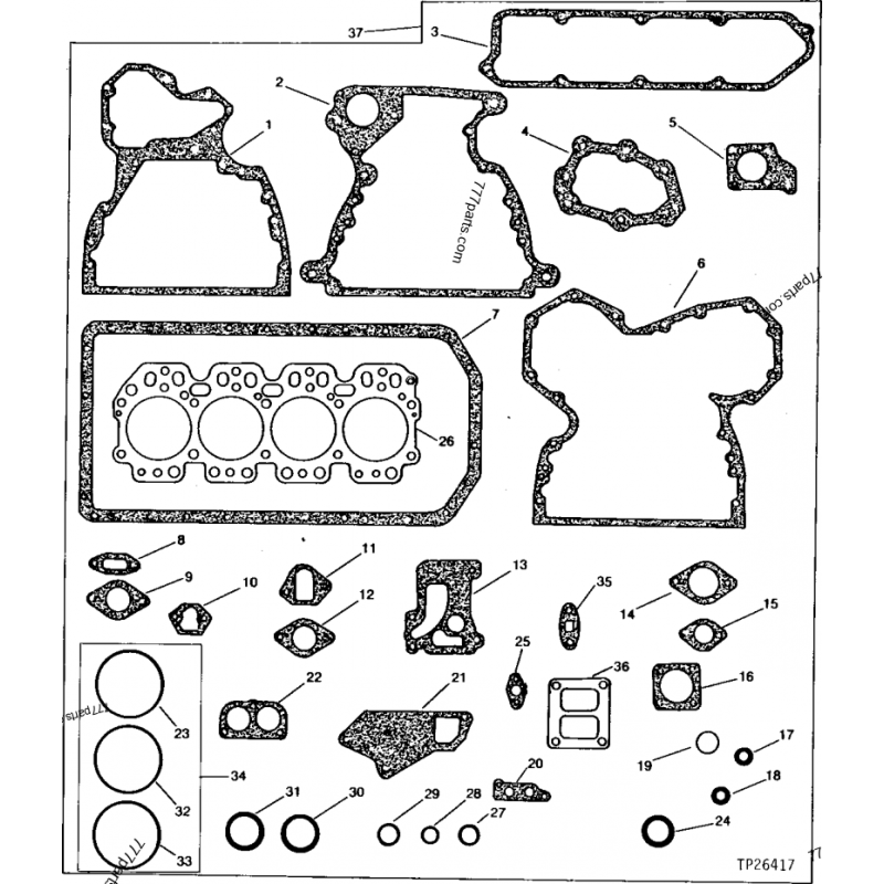 ремкомплект комплект RE52507 John Deere