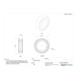 2212 E-2Rs1tn9 дворядний самоцентруючий підшипник, прецизійний ABEC 1, подвійне ущільнення.