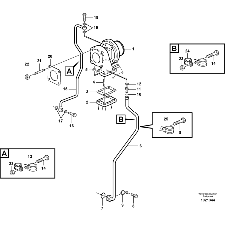 voe21496608 турбокомпресор volvo bl60, bl61, bl70, bl71, bl71b