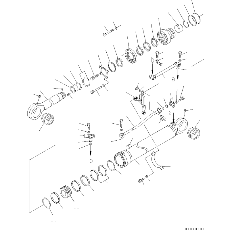 707-44-18280, 7074418280 ремкомплект гідро циліндра KOMATSU PC200, PC210, PC220
