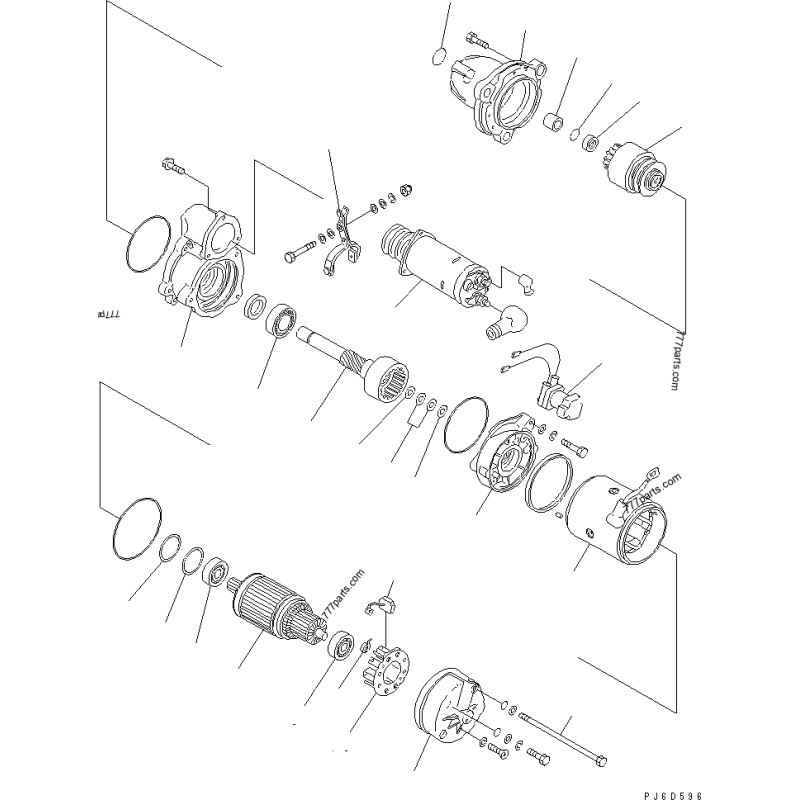 KD0-23500-0970 , KD0235000970  стартер KOMATSU 6D125, 6D125E