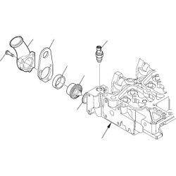 EA504078966 термостат KOMATSU WB91R, WB93R, WB93S, WB97R, WB97S, WH609, WH713