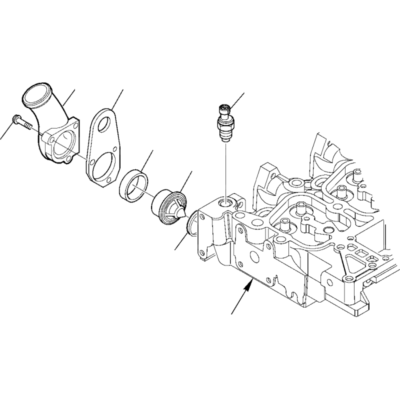 EA504078966, EA504078966 термостат KOMATSU WB91R, WB93R, WB93S, WB97R, WB97S, WH609, WH713