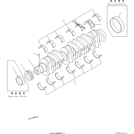 6736-39-1221, 6736391221 сальник колінвала KOMATSU 4D102E, 6D102
