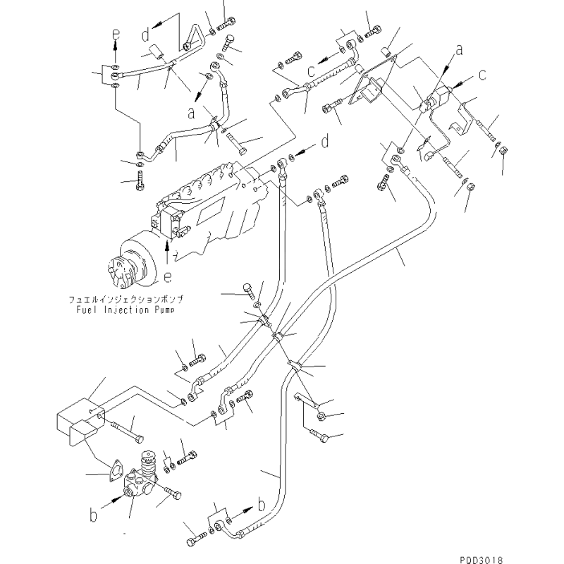 6215-71-7830, 6215717830 патрубок паливної лінії 1/2 KOMATSU SA12v1401u 6215-71-7830, 6215717830 патрубок паливної лінії 1/2 KOMATSU SA12v1401u