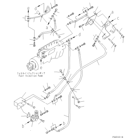 6215-71-7830, 6215717830 патрубок паливної лінії 1/2 KOMATSU SA12v1401u