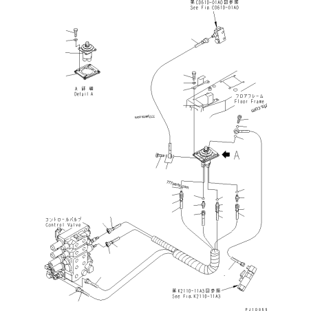 17A-61-16221, 17A6116221 рукав високого тиску KOMATSU D65EX, D85EX, D155EX, D375EX