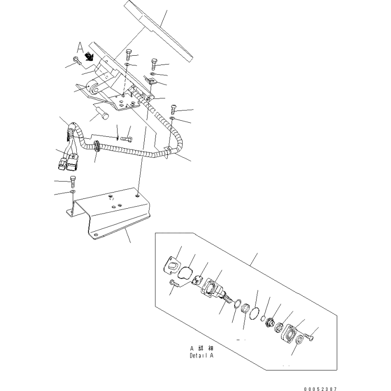 729-14-12100, 7291412100 педаль газу KOMATSU WA150p, WA250