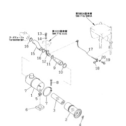 205-01-K1500, 20501K1500 корпус повітряного фільтра KOMATSU PC210, PC240lc
