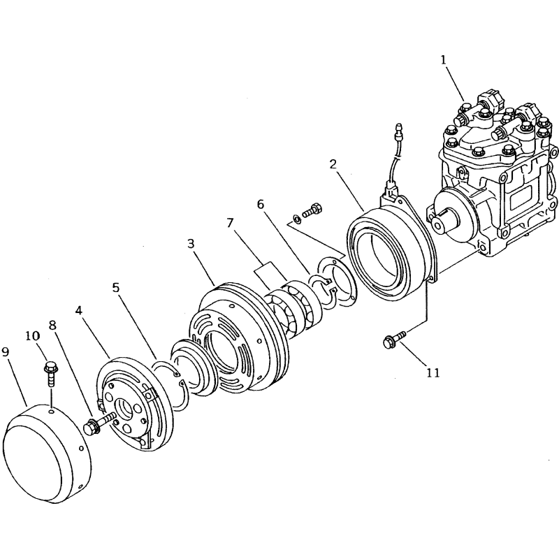 ND247300-5330, ND2473005330 зчеплення компресора кондиціонера KOMATSU D155a, D275a, D31pX ND247300-5330, ND2473005330 зчеплення компресора кондиціонера KOMATSU D155a, D275a, D31pX