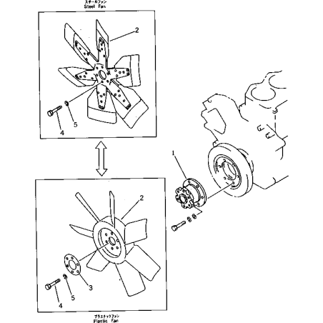 600-625-6620, 6006256620 вентилятор холодження KOMATSU PC220, PC240, S6D105, S6D95