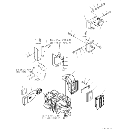 17M-911-3530, 17M9113530 фільтр салона KOMATSU PC130, PC220, PC240, PC290