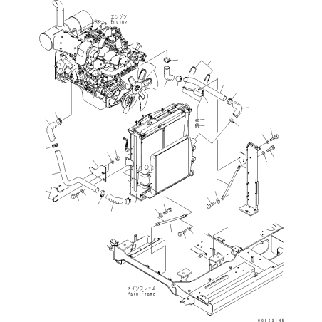 208-03-75491 Патрубок Інтеркулера Komatsu Pc400, Pc450. Київ.
