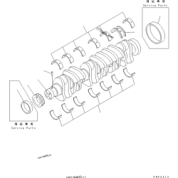 6736-39-1221, 6736391221 сальник колінвала KOMATSU 4D102E, 6D102