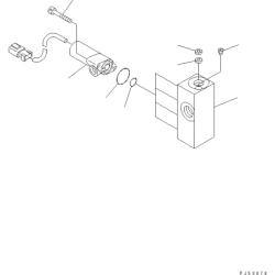 702-21-07010 електромагнітний клапан гідравлічного насоса KOMATSU D155a, PC100, PC110