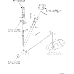175-43-51320 трос керування гальмами та поворотом KOMATSU D155A