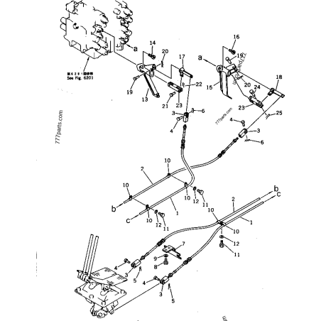 205-43-73530 трос керування рухом KOMATSU PC200, PC220, PC240, PF5