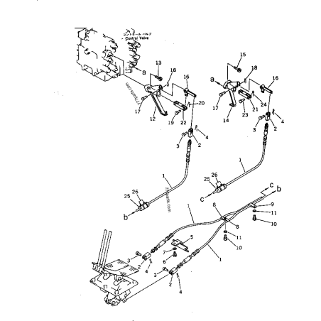 207-43-35141 трос керування рухом KOMATSU PC300, PC400