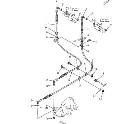 423-43-18231 трос керування робочим обладнанням KOMATSU WA350, WA380, WA400, WA420