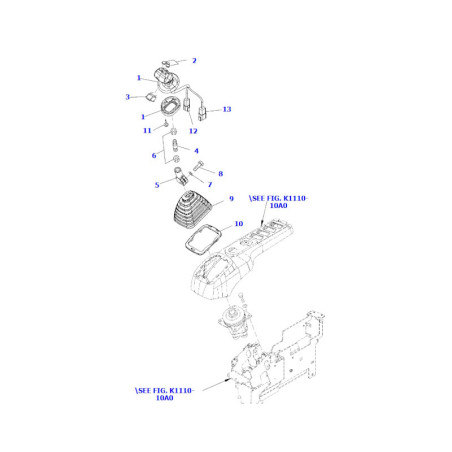 20g-43-31300 перемикач, ричаг переключателя кпп komatsu w160,pw130,pw180,pw200,pw220