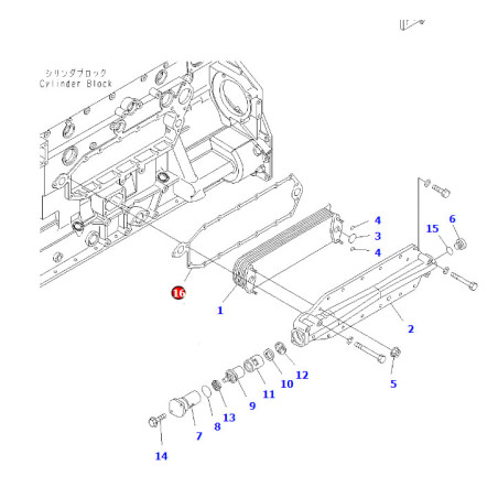 6150-61-2815  прокладка теплообмінника komatsu 6d125, 6d125e