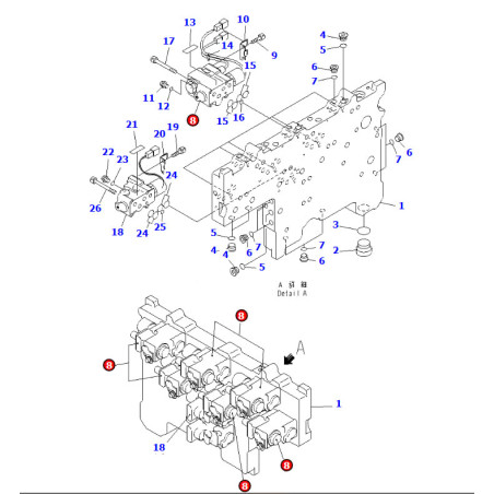 7081S11212 Hydraulic Pump Komatsu PC26mr