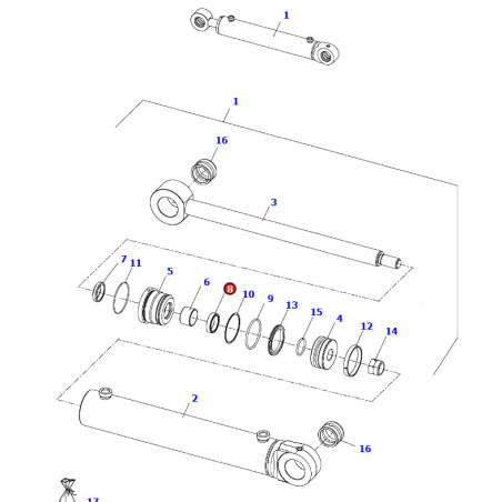42U-63-H0P04 сальник циліндра komatsu wa65, wa65pt, wa70, wa75, wa80
