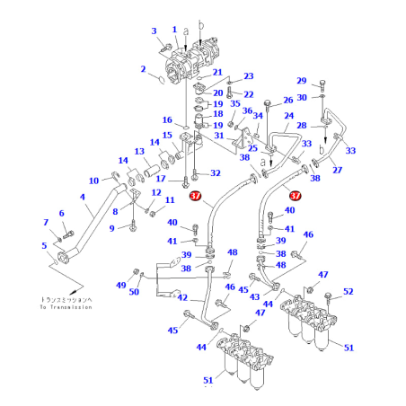 07296-01211 ШЛАНГ KOMATSU WA500,900